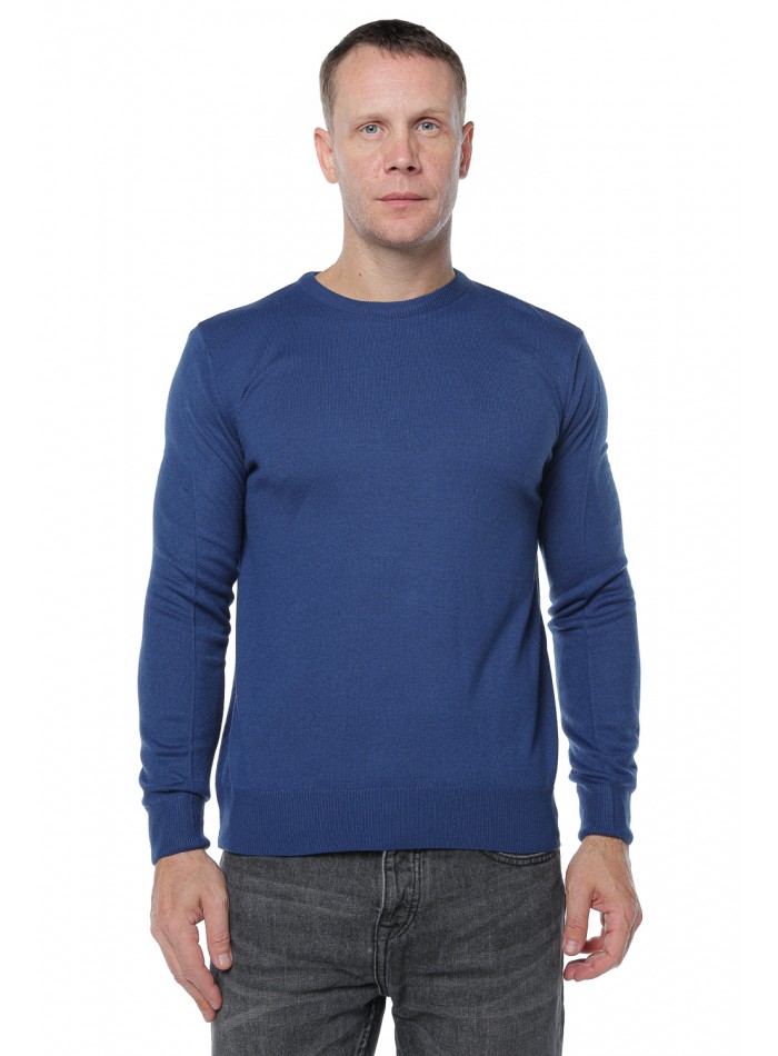 Pulover barbatesc ,Cashmere, Giovane Ricco, cu lana merinos si casmir, Albastru